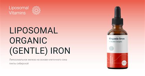 Liposomal Vitamins — Organic (Gentle) Iron