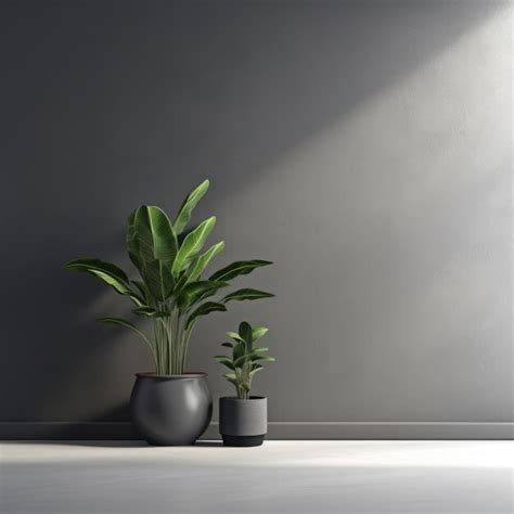 Premium Ai Image Interior Background Of Empty Room With Dark Gray