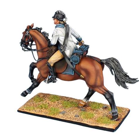 Us Continental Rd Light Dragoons Nco Single Mounted Figure Metal