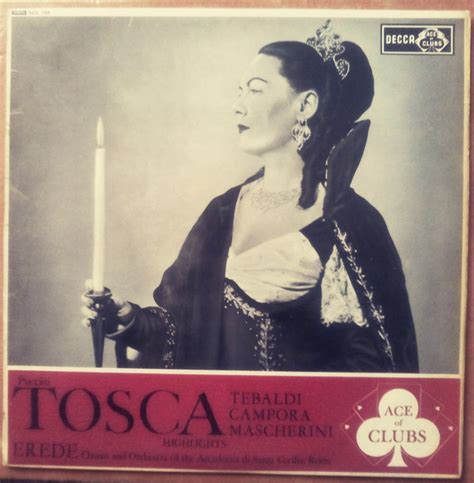 Highlights From Tosca By Giacomo Puccini Renata Tebaldi Giuseppe