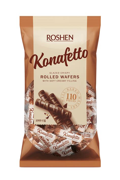 Roshen Konafetto Cukierki Rurki Waflowe Z Nadzieniem Mlecznym 1kg