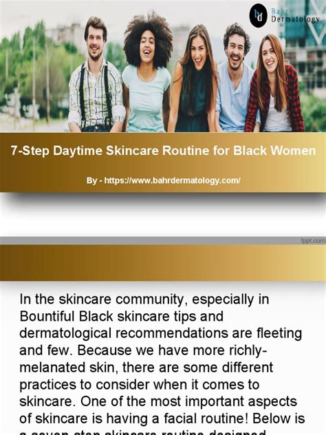 7-Step Daytime Skincare Routine For Black Women | PDF | Skin Care ...