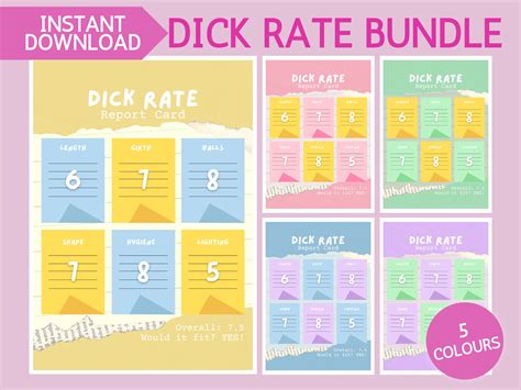 Easy To Edit Onlyfans Dick Rate Template Score Report Card For