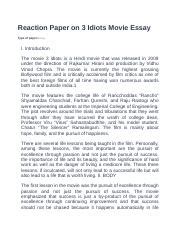 3 idiots movie review essay pdf