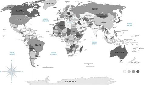 Doboxa Fototapeta Vinyl Gładki Mapa Świata 520X318 A0 Opinie i ceny