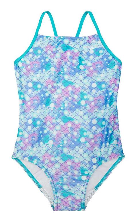 Speedo Big Girls Solid Infinity Splice One Piece Swimsuit