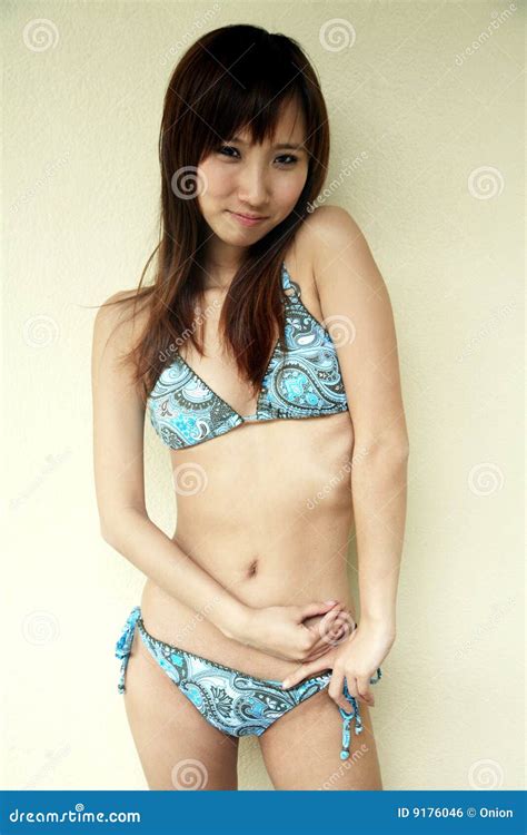 Cute Asian Girl In A Bikini Stock Photo Image Of Swimwear Oriental