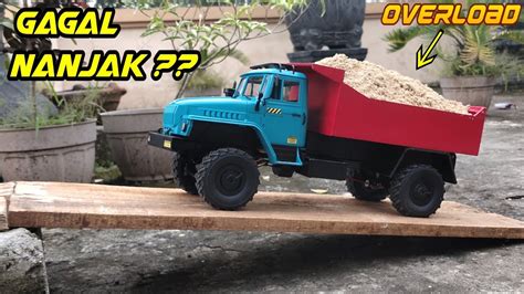 Uji Tenaga Rc Truck Dump Ural Upgrade Wpl B Part Youtube