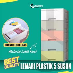 Promo Angola Lemari Plastik Pakaian 5 Tingkat C05 Laci Susun Storage