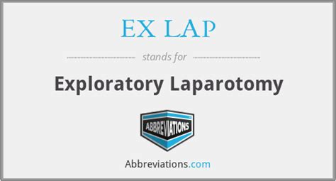 Ex Lap Exploratory Laparotomy