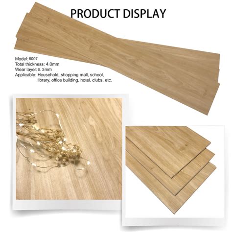 Waterproof Durable Healthy Mm Interlock Click Lvt Pvc Spc Vinyl