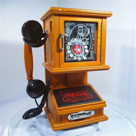 Retro Wall Hanging Push Phone Coca Cola Nostalgic Telephone Etsy