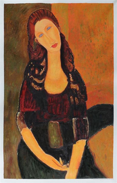 Portrait Of Jeanne Hebuterne Amedeo Modigliani Hand Painted Oil