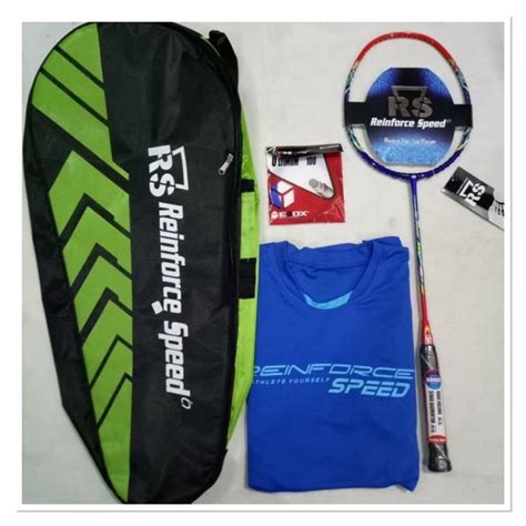 Jual Raket Badminton Rs Iso Power Lengkap Bonus Tas Grip Kaos