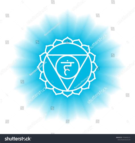 Vishuddha Icon Fifth Guttural Chakra Vector Stock Vector Royalty Free