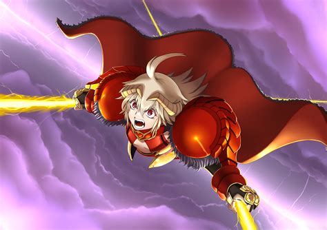 Safebooru 1girl Ahoge Cape Dual Wielding Flying Fujioka Yatsufusa