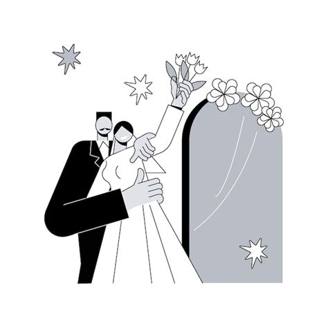 Illustration Vectorielle De Mariage Mixte Concept Abstrait Vecteur