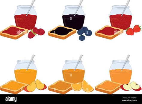 Orange Marmalade Toast Stock Vector Images Alamy