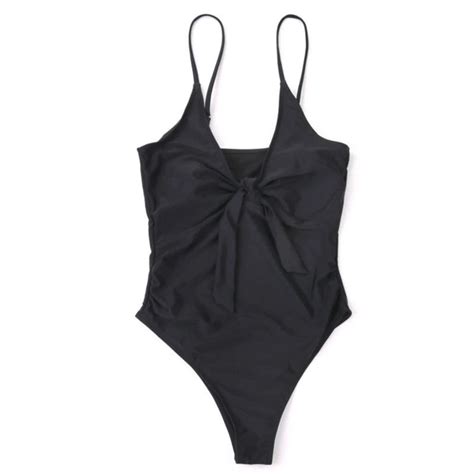 Sexy Swimwear Women One Piece Swimsuit Solid Color Bathing Suit Monokini Padded Bikini One Piece