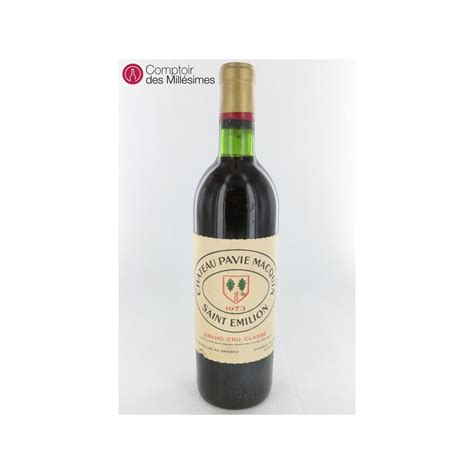 Château Pavie Macquin 1973 Saint Emilion 1er Grand Cru Classé B Prix