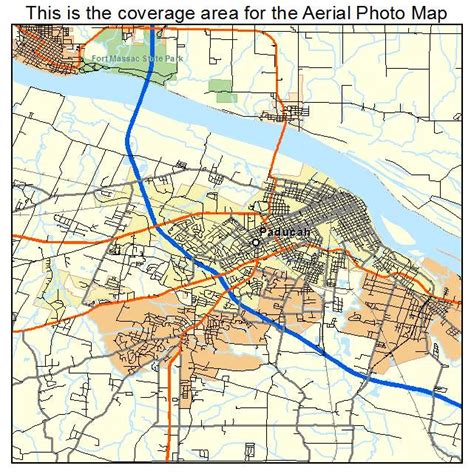 Aerial Photography Map of Paducah, KY Kentucky