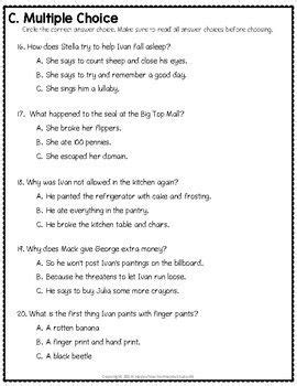 The One And Only Ivan Test Page The One And Only Ivan Quiz With