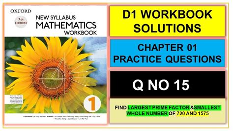 New Syllabus Mathematics 7th Edition Workbook 1 Solutions D1 Chap 1