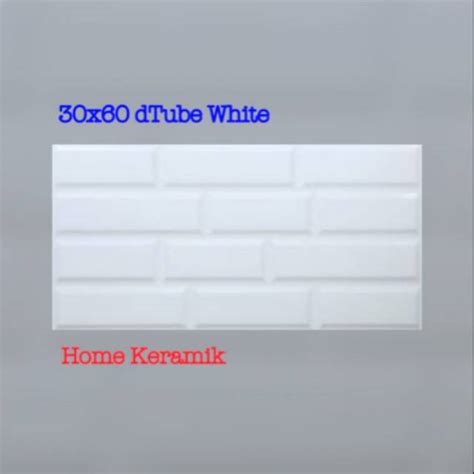 Jual Roman Keramik Wall Tile Dtube White Size X Kw Shopee Indonesia