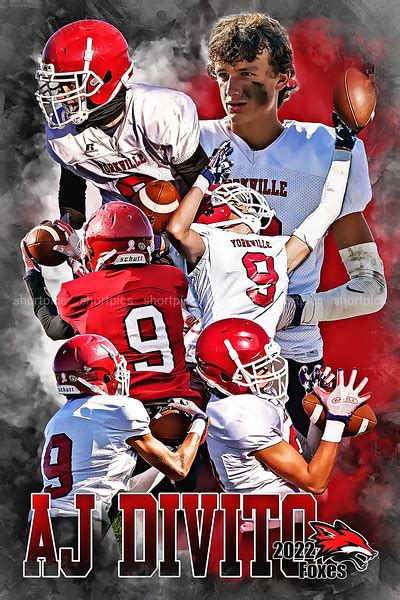 2022 AJ Divito Football Game Day Poster Shortpics