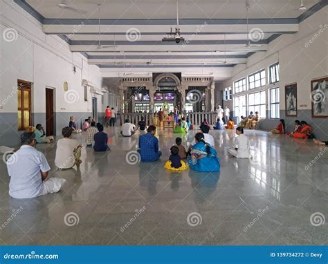 The New Hall in the Ramana Maharshi Ashram in Tiruvanamalai India ...