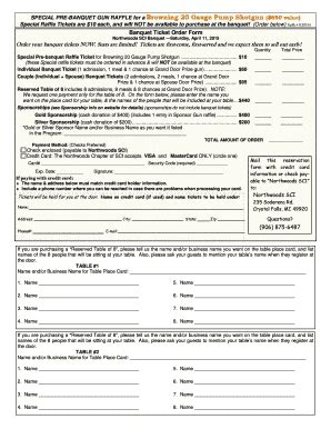 Fillable Online Sci Northwoods 2015 Ticket Order Form Bscib