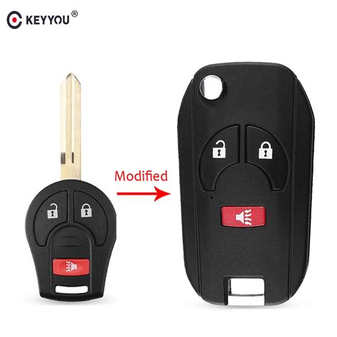 Keyyou Carcasa De Llave Remota Plegable Modificado Panic