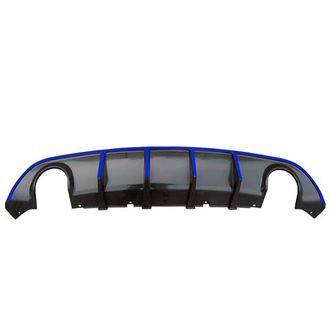 Ikon Motorsports Compatible With 15 23 Dodge Charger Srt V3 Style Rear Diffuser With Blue