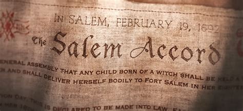 Motherland: Fort Salem. A Timeline