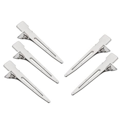 PDPO 50pcs DIY Silver Flat Metal Single Prong Alligator Hair Clip