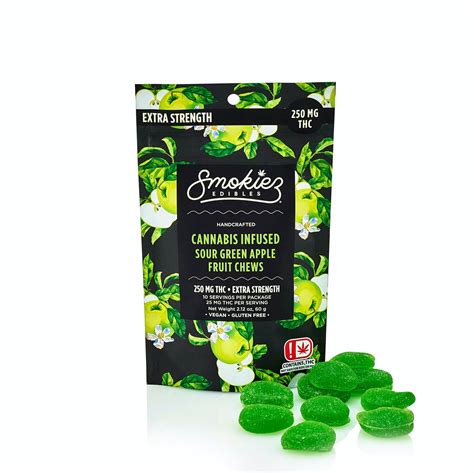 Smokiez Edibles Sour Green Apple Fruit Chews Mg Thc Ok Weedmaps