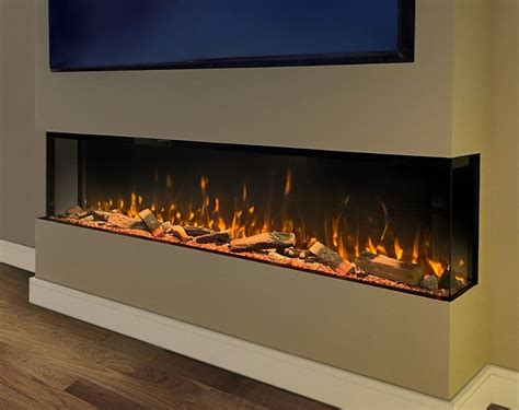 Inset Electric LED Fires for Media Walls