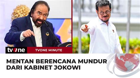 Mentan Sudah Sampaikan Rencana Mundur Dari Kabinet Jokowi Ke Surya