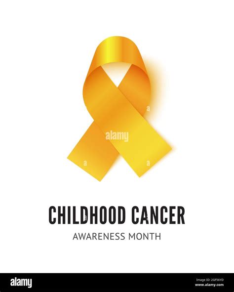 Childhood Cancer Ribbon For Awareness Month Concept Realistic Vector