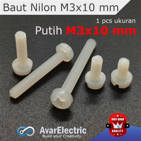 Jual Putih Baut Nylon M X Mm Pilar Spacer Pcb M Standoff M X Mm