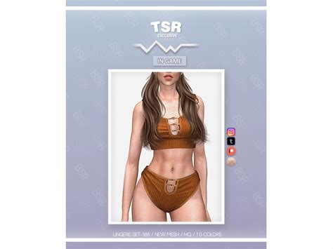 The Sims Resource LINGERIE SET 388 TOP BD1057