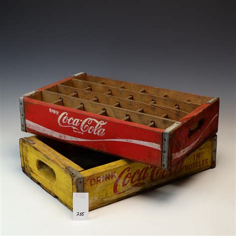 At Auction Two Vintage Wooden Coca Cola Crates