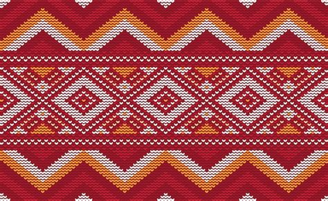 Premium Vector Vector Cross Stitch Geometric Background Knitted