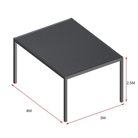 Pergola Bioclimatique Aluminium Motoris E X M Fran Ois Roger Gris