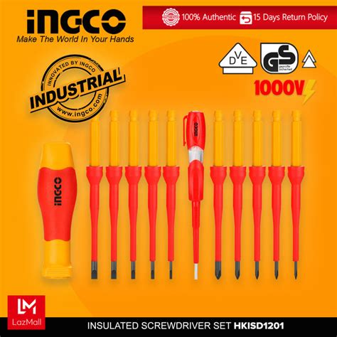 Ingco Hkisd Pcs Industrial Interchangeable Insulated Screwdriver