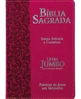 B Blia Arc Harpa Letra Extra Gigante Jumbo Capa Luxo Pink Venda Em