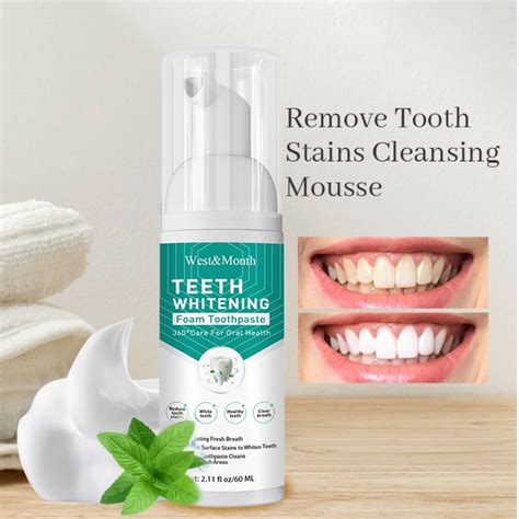 West Month Teeth Whitening Mousse Toothpaste Remove Tartar Remove Plaqu