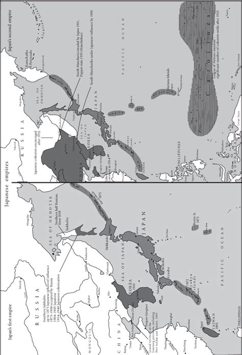 2 Map of the Japanese Empire (Japan's first empire on the left; Japan's... | Download Scientific ...