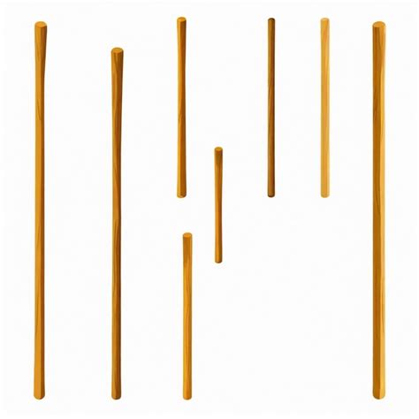 premium vector stick vector set white background isolated  high