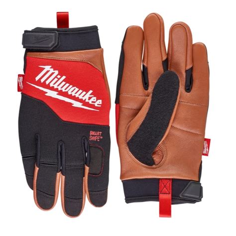 Milwaukee Hybrid Leather SMARTSWIPE Work Safety Gloves